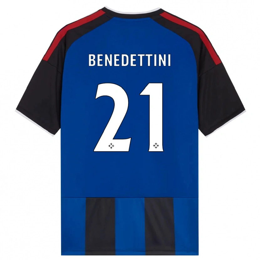 Danxen Dzieci Filippo Benedettini #21 Czarny Czerwony Biały Niebieski Domowa Koszulka 2026/27 Koszulki Klubowe