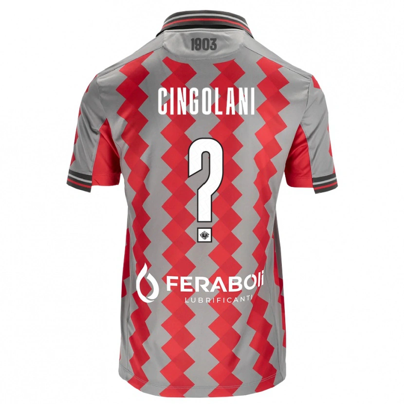 Danxen Dzieci Raoul Cingolani #0 Szary Czerwony Biały Domowa Koszulka 2026/27 Koszulki Klubowe