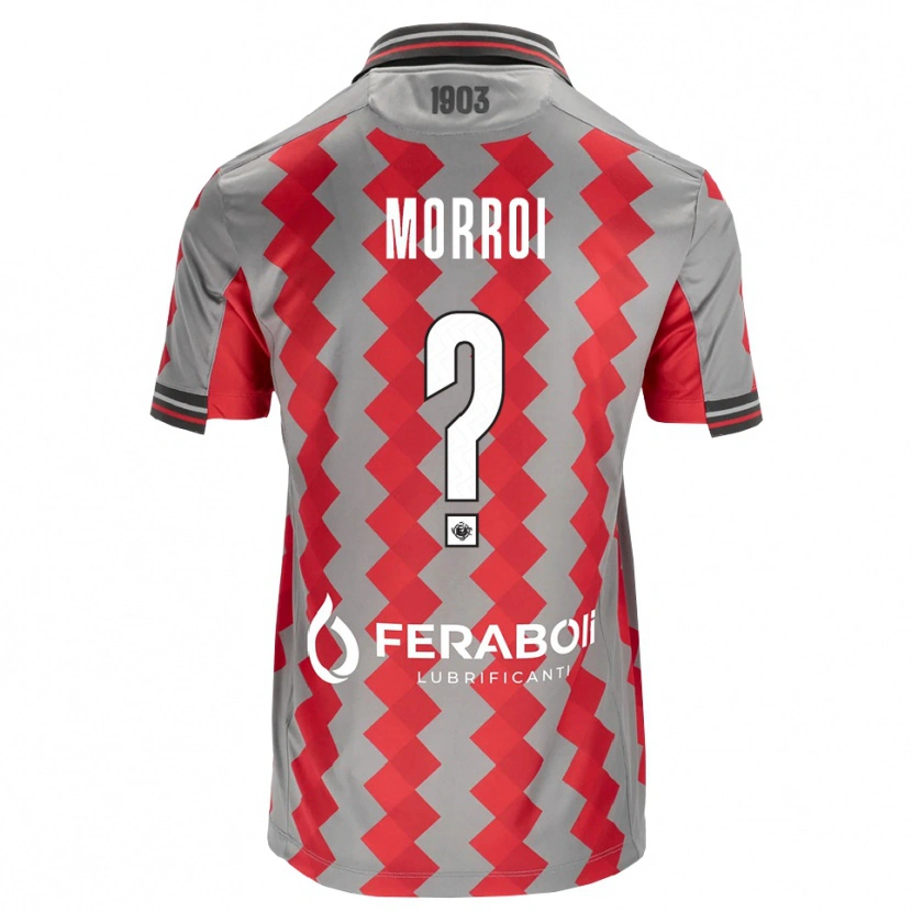 Danxen Dzieci Lorenzo Morroi #0 Szary Czerwony Biały Domowa Koszulka 2026/27 Koszulki Klubowe
