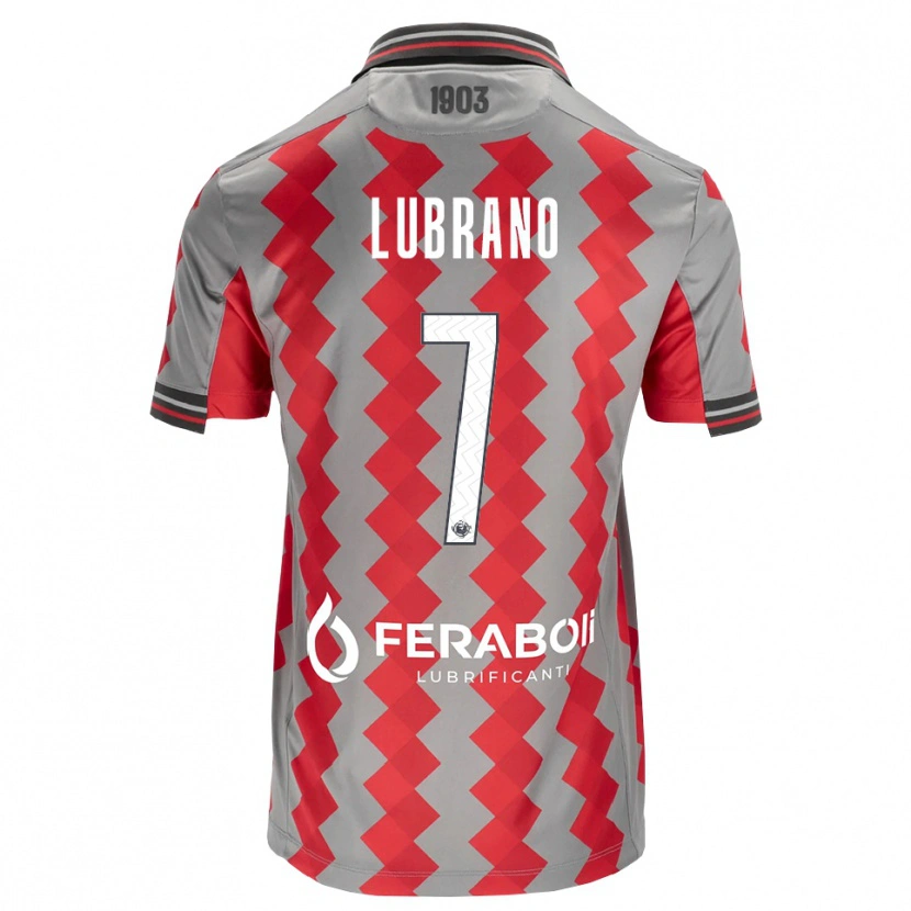 Danxen Dzieci Antonio Lubrano #7 Szary Czerwony Biały Domowa Koszulka 2026/27 Koszulki Klubowe