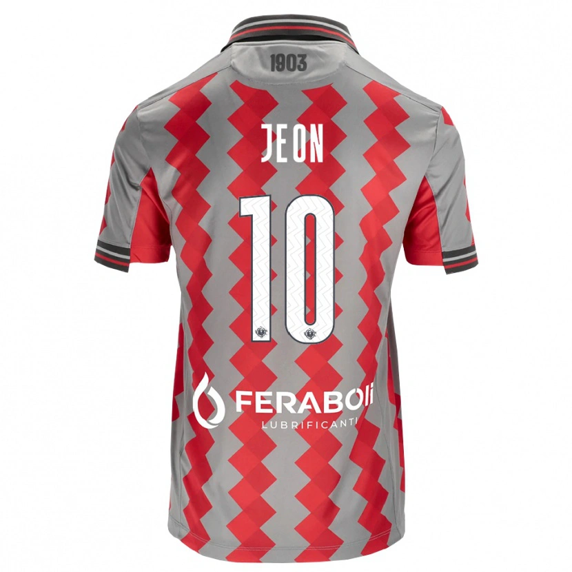 Danxen Dzieci Joseph Jeon #10 Szary Czerwony Biały Domowa Koszulka 2026/27 Koszulki Klubowe