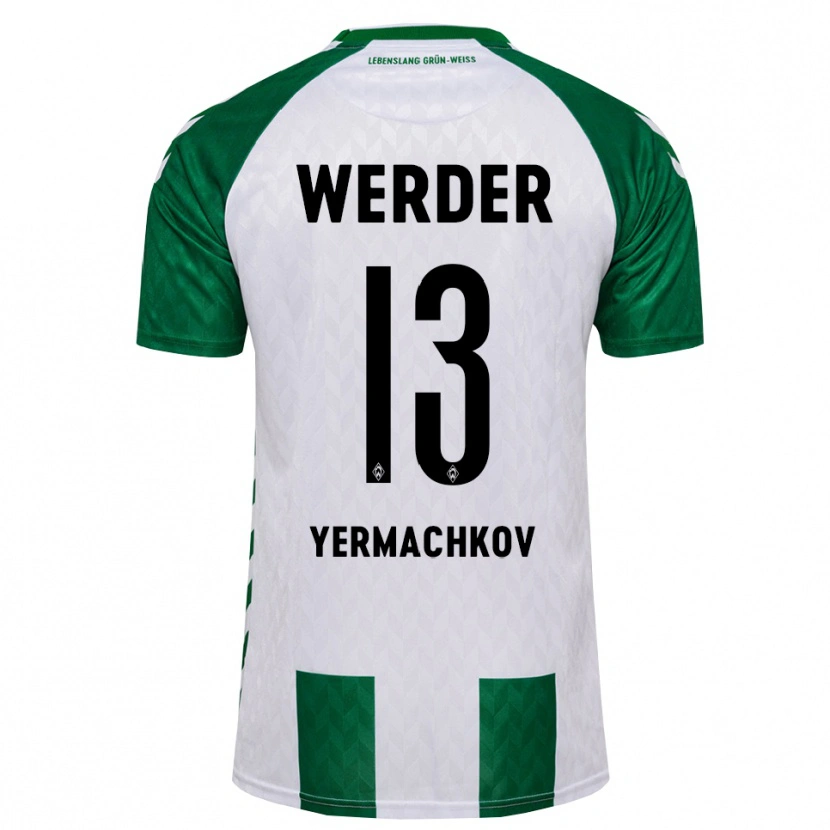 Danxen Dzieci Ivan Yermachkov #13 Zielony Biały Domowa Koszulka 2026/27 Koszulki Klubowe