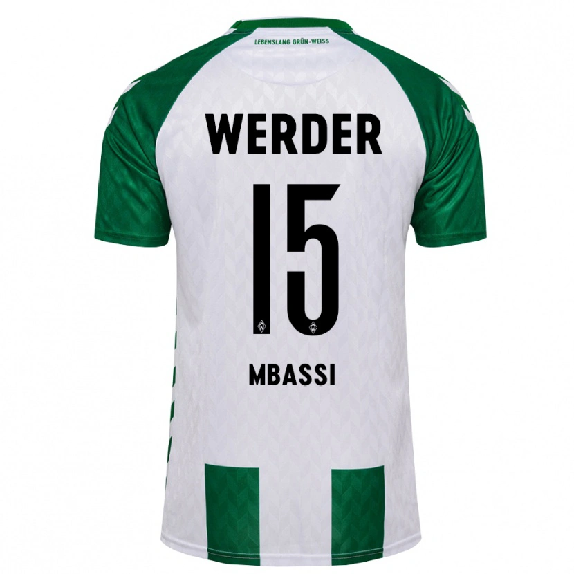 Danxen Dzieci Mario Mbassi #15 Zielony Biały Domowa Koszulka 2026/27 Koszulki Klubowe