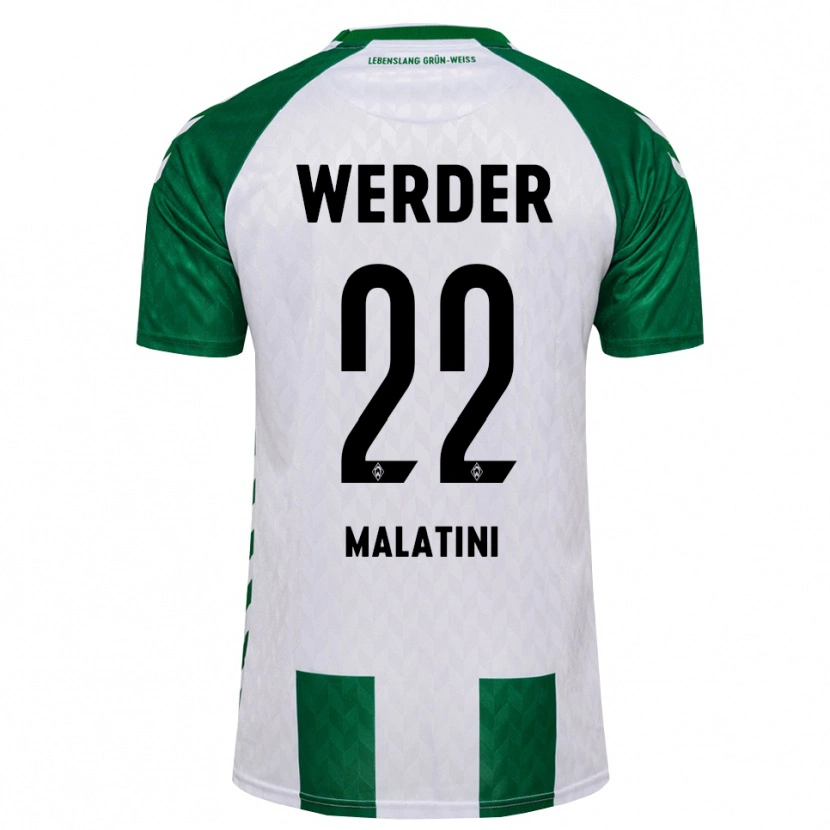 Danxen Dzieci Julián Malatini #22 Zielony Biały Domowa Koszulka 2026/27 Koszulki Klubowe