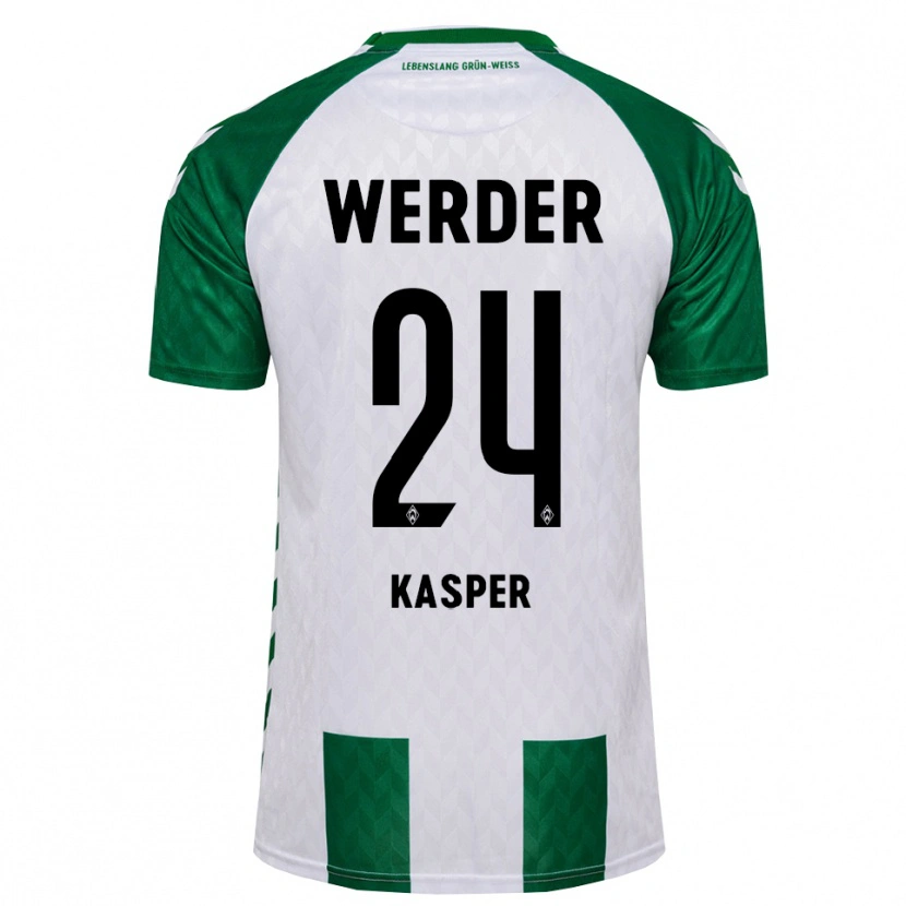 Danxen Dzieci Dominik Kasper #24 Zielony Biały Domowa Koszulka 2026/27 Koszulki Klubowe