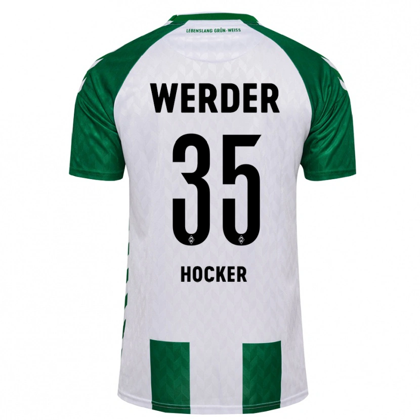 Danxen Dzieci Luca Höcker #35 Zielony Biały Domowa Koszulka 2026/27 Koszulki Klubowe