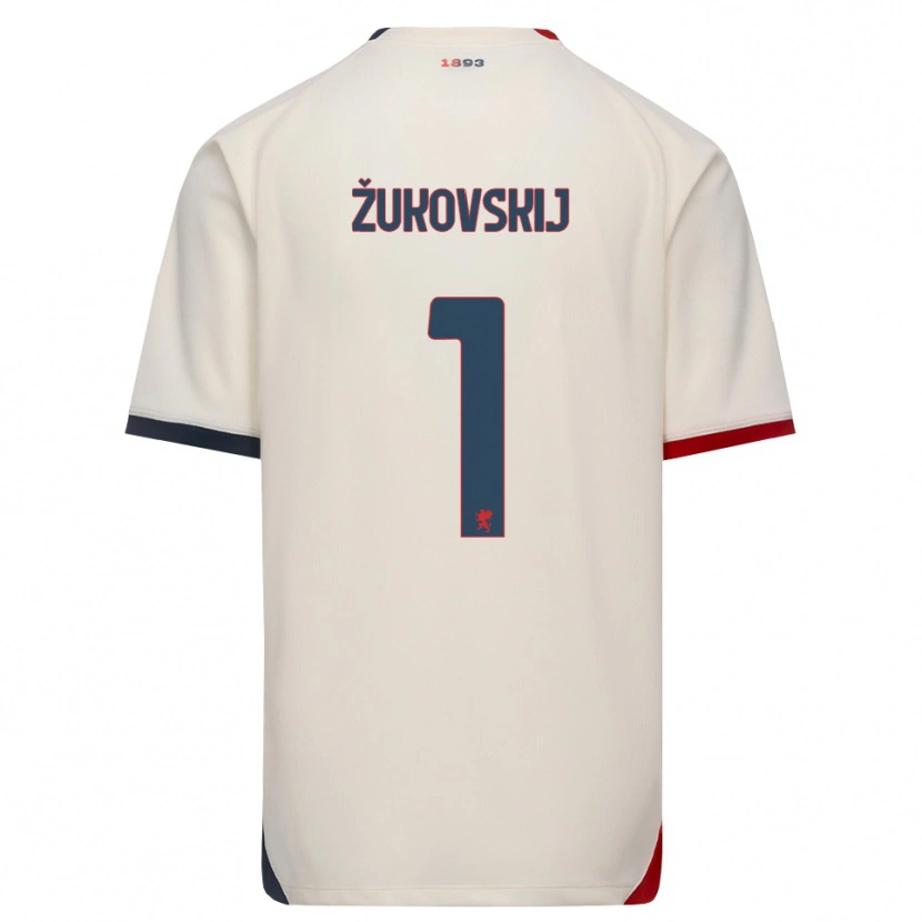Danxen Dzieci Mark Žukovskij #1 Białawy Czerwony Wyjazdowa Koszulka 2026/27 Koszulki Klubowe