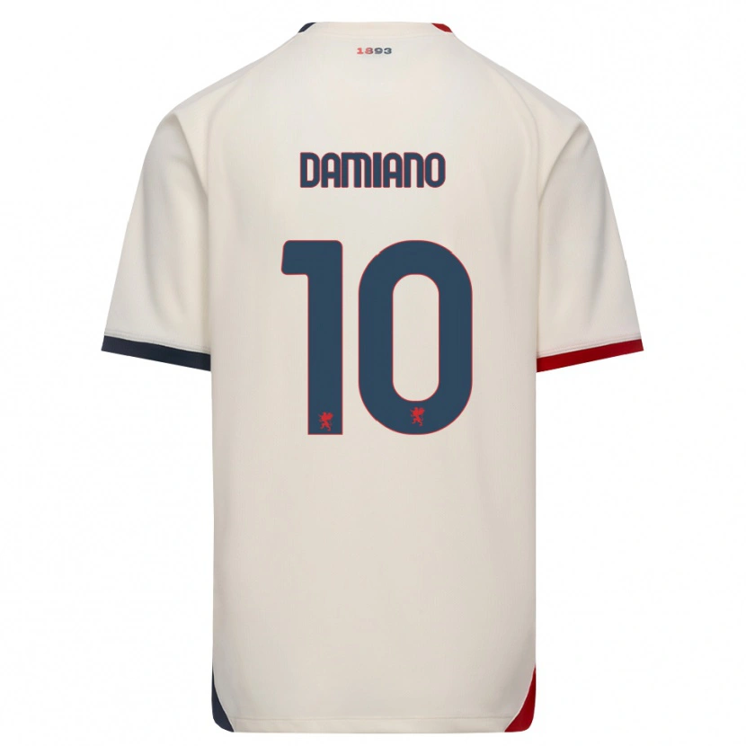 Danxen Dzieci Vincenzo Damiano #10 Białawy Czerwony Wyjazdowa Koszulka 2026/27 Koszulki Klubowe