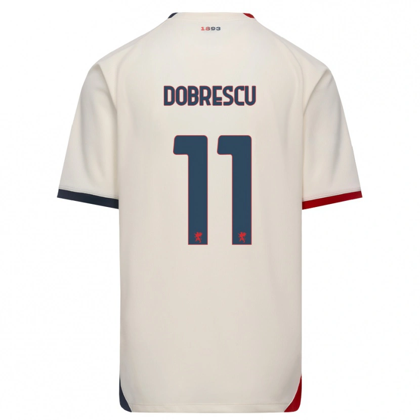 Danxen Dzieci Ianis Dobrescu #11 Białawy Czerwony Wyjazdowa Koszulka 2026/27 Koszulki Klubowe