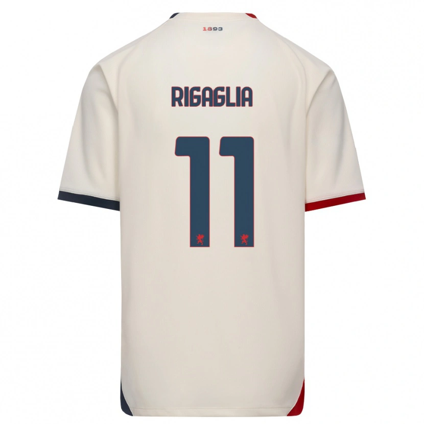 Danxen Dzieci Alison Rigaglia #11 Białawy Czerwony Wyjazdowa Koszulka 2026/27 Koszulki Klubowe
