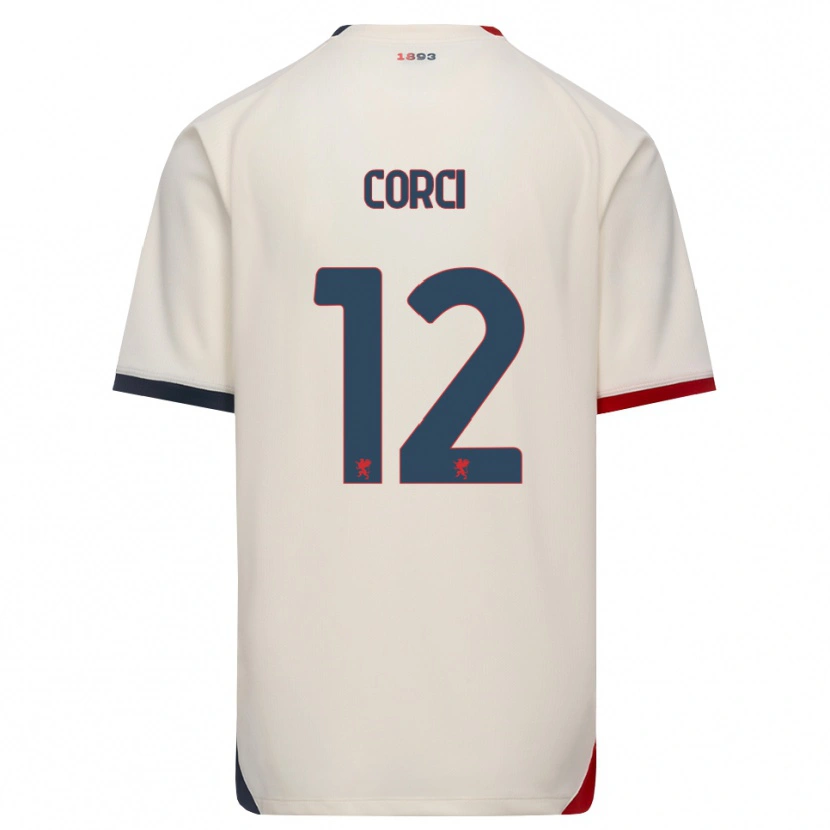 Danxen Dzieci Tommaso Corci #12 Białawy Czerwony Wyjazdowa Koszulka 2026/27 Koszulki Klubowe