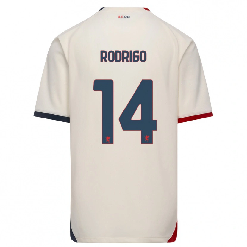 Danxen Dzieci Rodrigo Delgado De Albuquerque #14 Białawy Czerwony Wyjazdowa Koszulka 2026/27 Koszulki Klubowe
