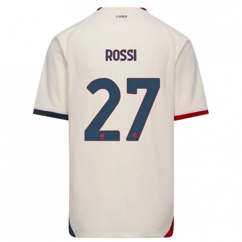 Danxen Dzieci Lucrezia Rossi #27 Białawy Czerwony Wyjazdowa Koszulka 2026/27 Koszulki Klubowe