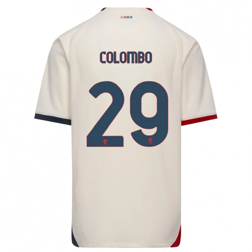 Danxen Dzieci Lorenzo Colombo #29 Białawy Czerwony Wyjazdowa Koszulka 2026/27 Koszulki Klubowe
