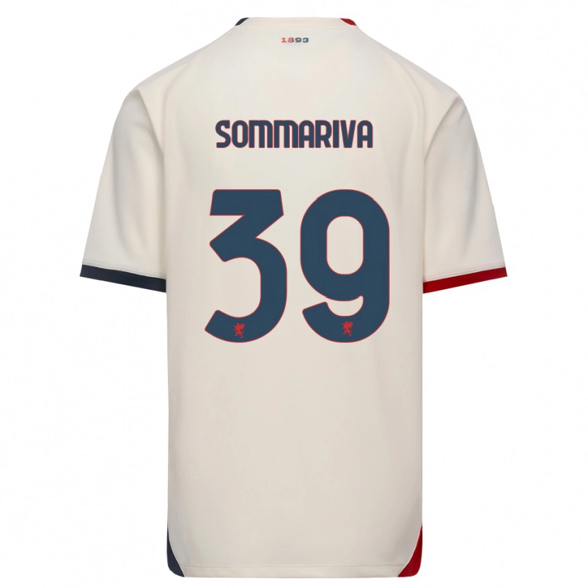 Danxen Dzieci Daniele Sommariva #39 Białawy Czerwony Wyjazdowa Koszulka 2026/27 Koszulki Klubowe