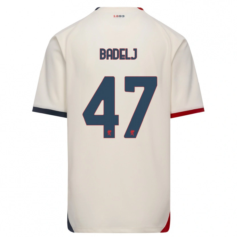 Danxen Dzieci Milan Badelj #47 Białawy Czerwony Wyjazdowa Koszulka 2026/27 Koszulki Klubowe