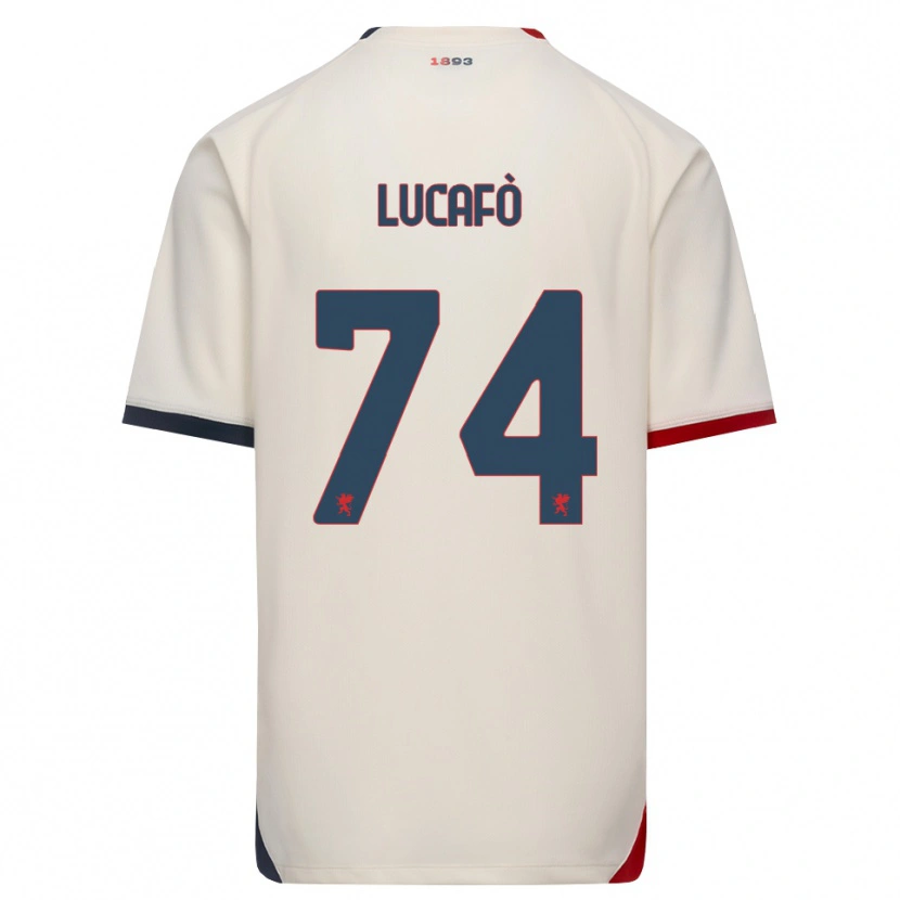 Danxen Dzieci Sara Lucafò #74 Białawy Czerwony Wyjazdowa Koszulka 2026/27 Koszulki Klubowe