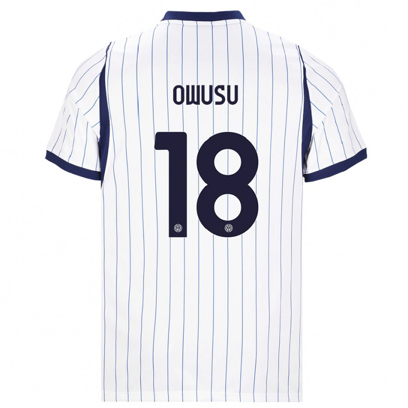 Danxen Dzieci Wilberforce Owusu #18 Biały Granatowy Wyjazdowa Koszulka 2026/27 Koszulki Klubowe