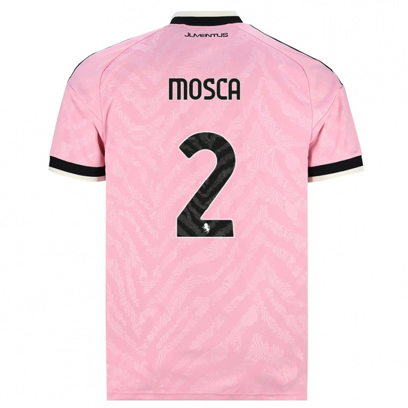 Danxen Dzieci Guglielmo Mosca #2 Różowy Czarny Wyjazdowa Koszulka 2026/27 Koszulki Klubowe