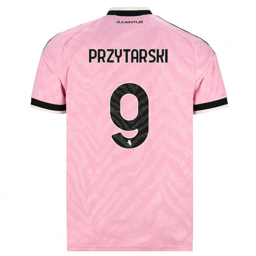 Danxen Dzieci Aleksander Przytarski #9 Różowy Czarny Wyjazdowa Koszulka 2026/27 Koszulki Klubowe