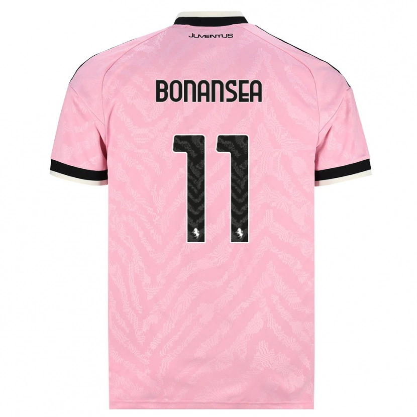 Danxen Dzieci Barbara Bonansea #11 Różowy Czarny Wyjazdowa Koszulka 2026/27 Koszulki Klubowe