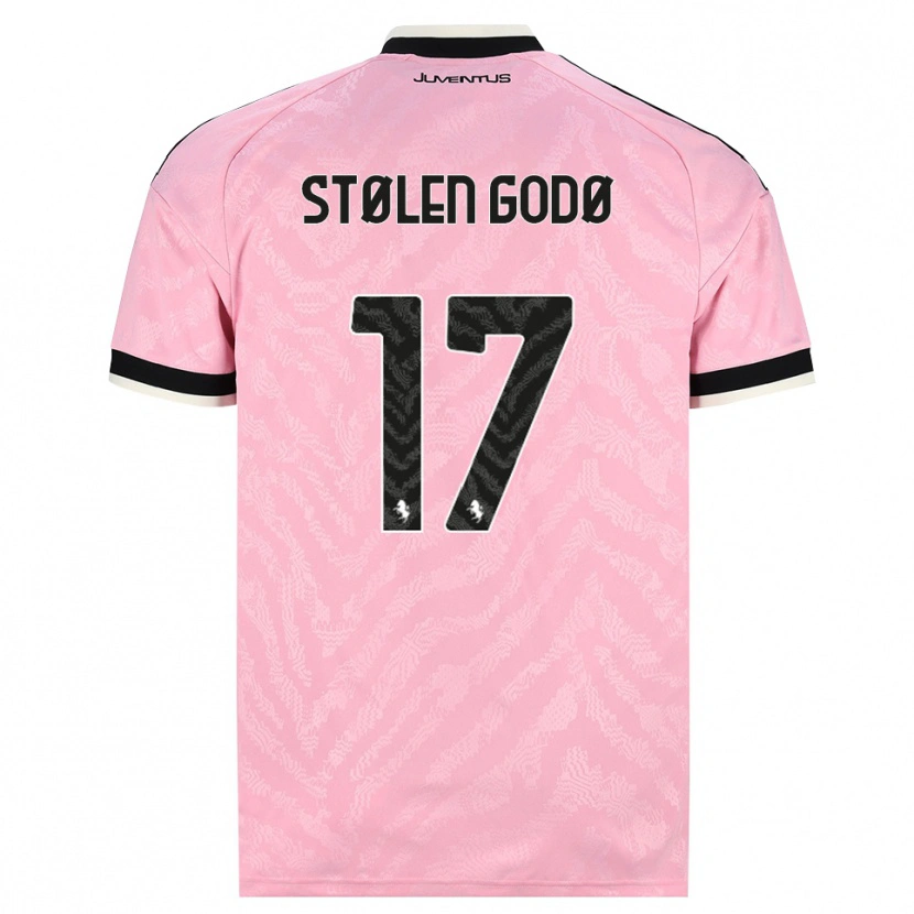 Danxen Dzieci Emma Stølen Godø #17 Różowy Czarny Wyjazdowa Koszulka 2026/27 Koszulki Klubowe
