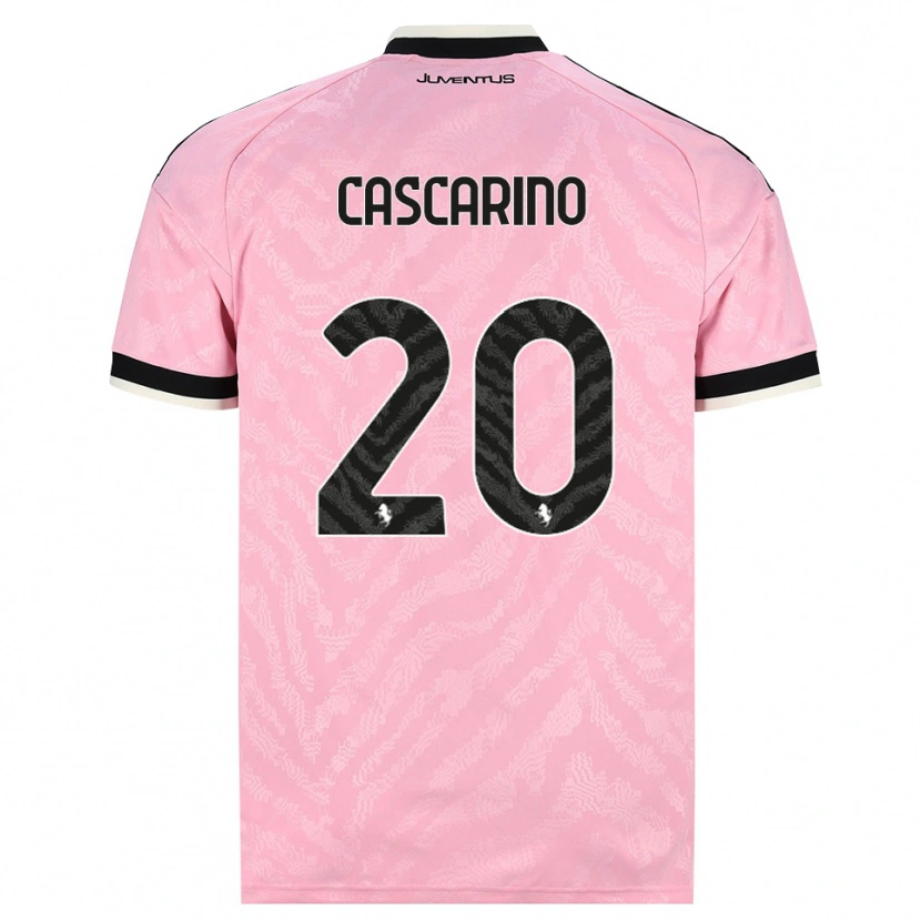 Danxen Dzieci Estelle Cascarino #20 Różowy Czarny Wyjazdowa Koszulka 2026/27 Koszulki Klubowe