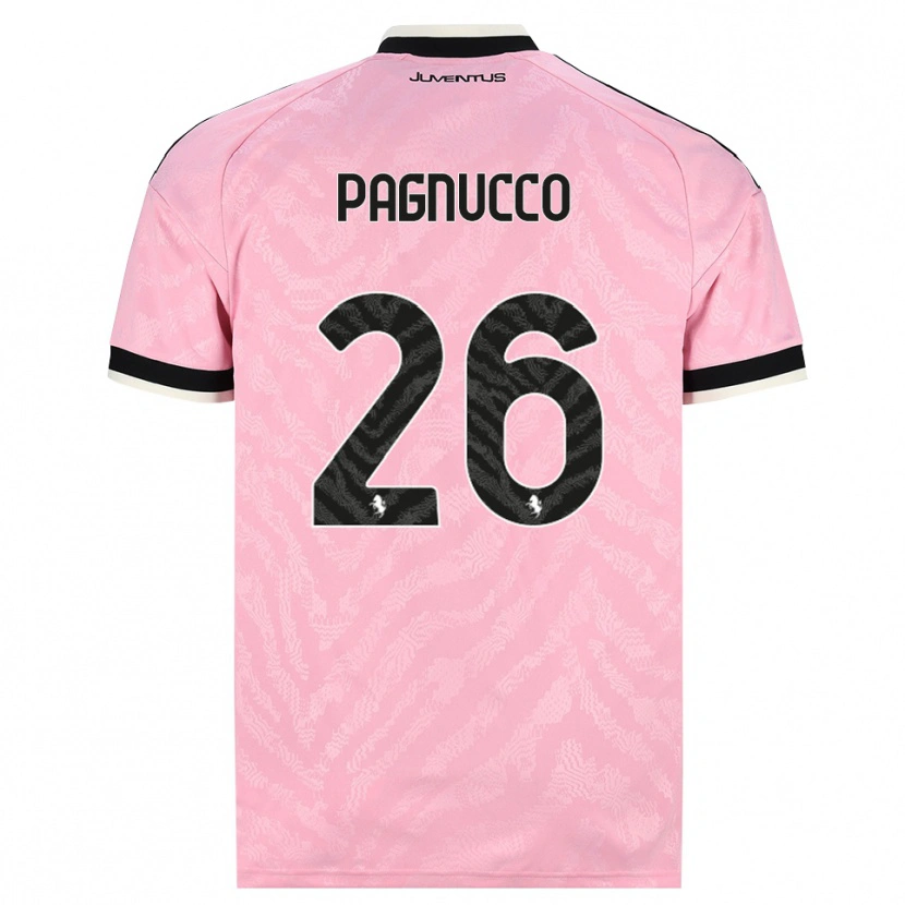 Danxen Dzieci Filippo Pagnucco #26 Różowy Czarny Wyjazdowa Koszulka 2026/27 Koszulki Klubowe