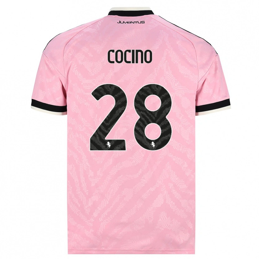 Danxen Dzieci Martina Cocino #28 Różowy Czarny Wyjazdowa Koszulka 2026/27 Koszulki Klubowe