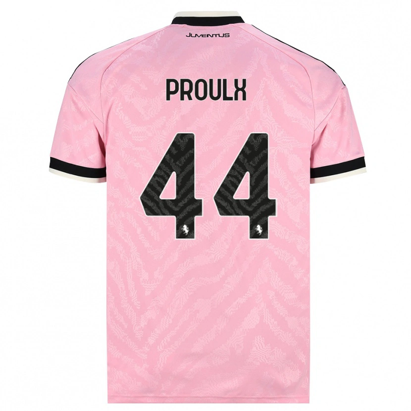 Danxen Dzieci Lysianne Proulx #44 Różowy Czarny Wyjazdowa Koszulka 2026/27 Koszulki Klubowe