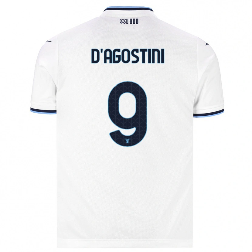 Danxen Dzieci Lorenzo D'agostini #9 Biały Granatowy Wyjazdowa Koszulka 2026/27 Koszulki Klubowe