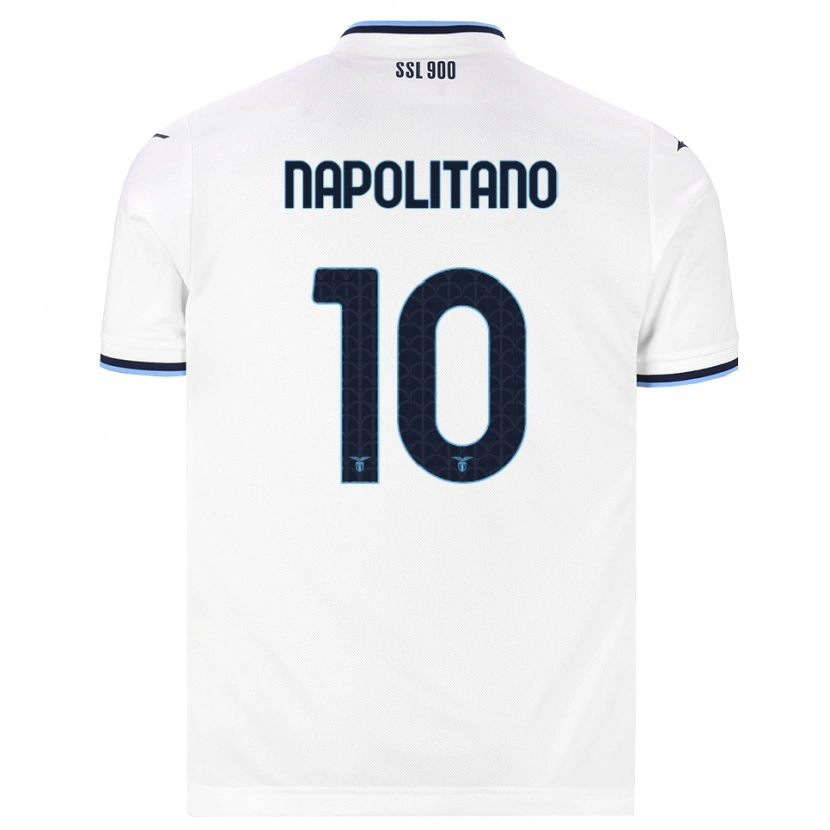 Danxen Dzieci Luca Napolitano #10 Biały Granatowy Wyjazdowa Koszulka 2026/27 Koszulki Klubowe