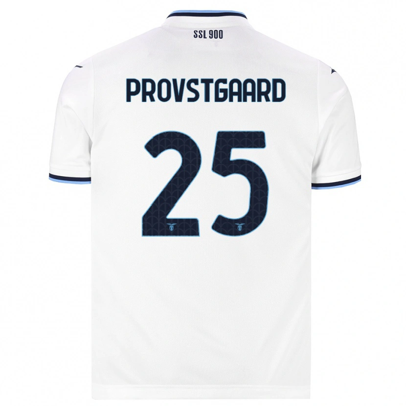 Danxen Dzieci Oliver Provstgaard #25 Biały Granatowy Wyjazdowa Koszulka 2026/27 Koszulki Klubowe