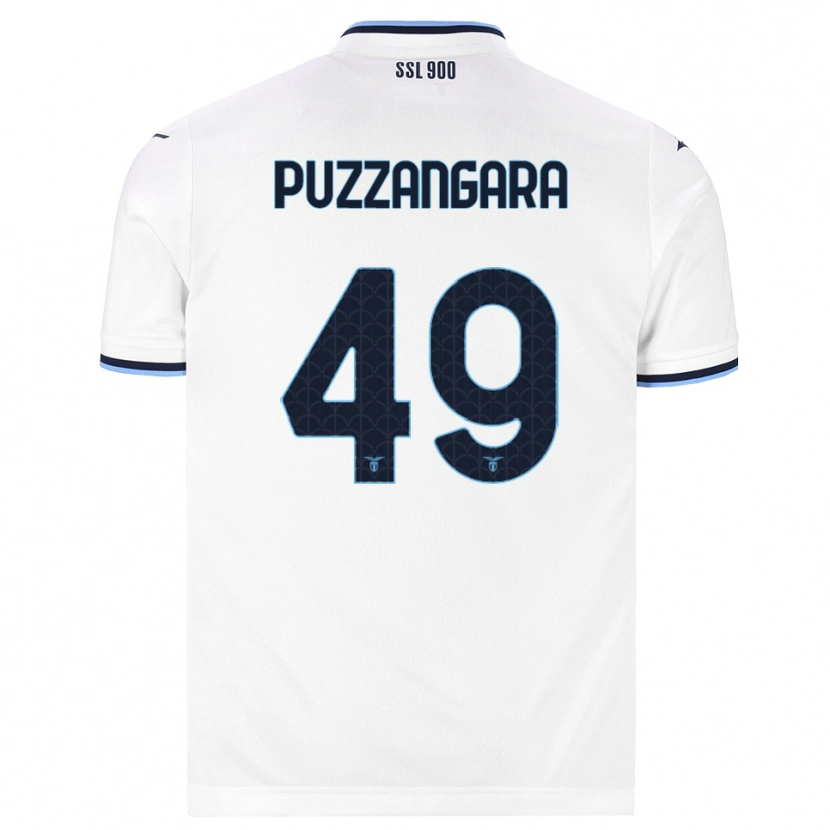 Danxen Dzieci Angelo Antonio Puzzangara #49 Biały Granatowy Wyjazdowa Koszulka 2026/27 Koszulki Klubowe
