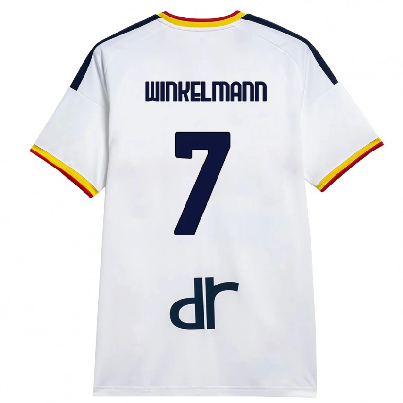 Danxen Dzieci Till Winkelmann #7 Biały Żółty Czerwony Wyjazdowa Koszulka 2026/27 Koszulki Klubowe