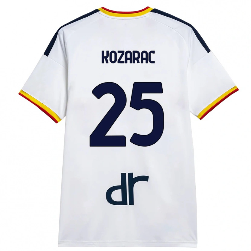 Danxen Dzieci Haris Kozarac #25 Biały Żółty Czerwony Wyjazdowa Koszulka 2026/27 Koszulki Klubowe