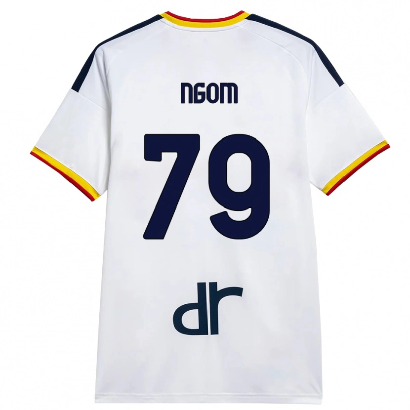 Danxen Dzieci Oumar Ngom #79 Biały Żółty Czerwony Wyjazdowa Koszulka 2026/27 Koszulki Klubowe