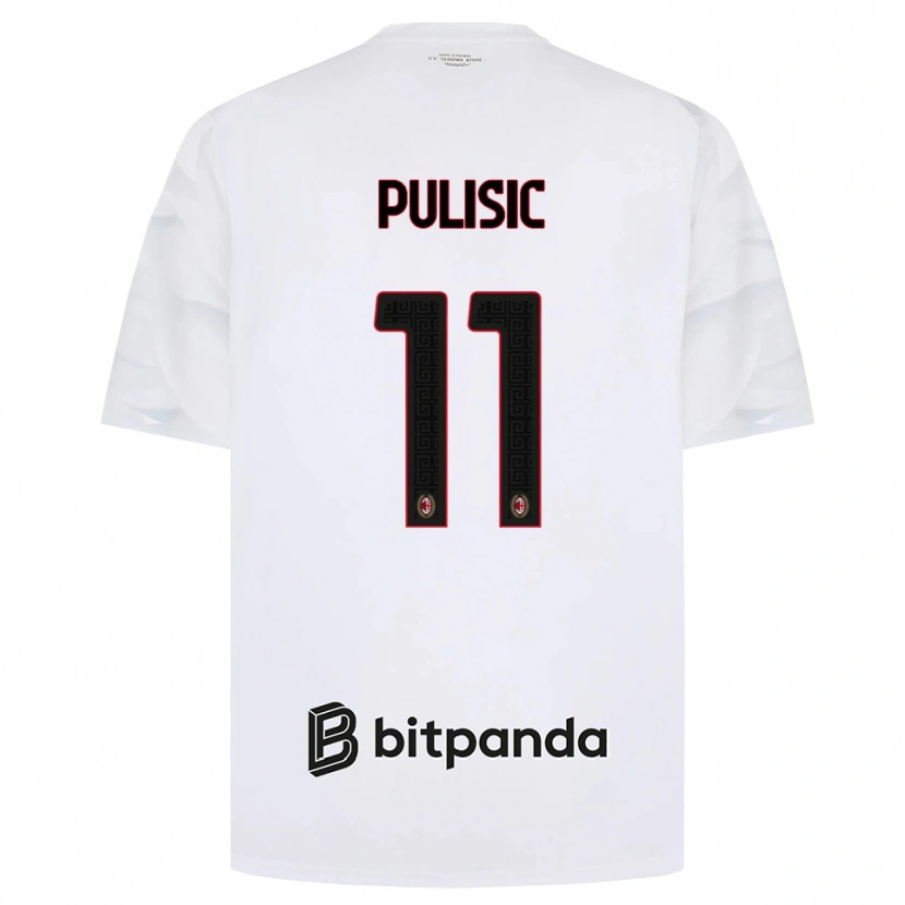 Danxen Dzieci Christian Pulisic #11 Biały Czerwony Czarny Wyjazdowa Koszulka 2026/27 Koszulki Klubowe