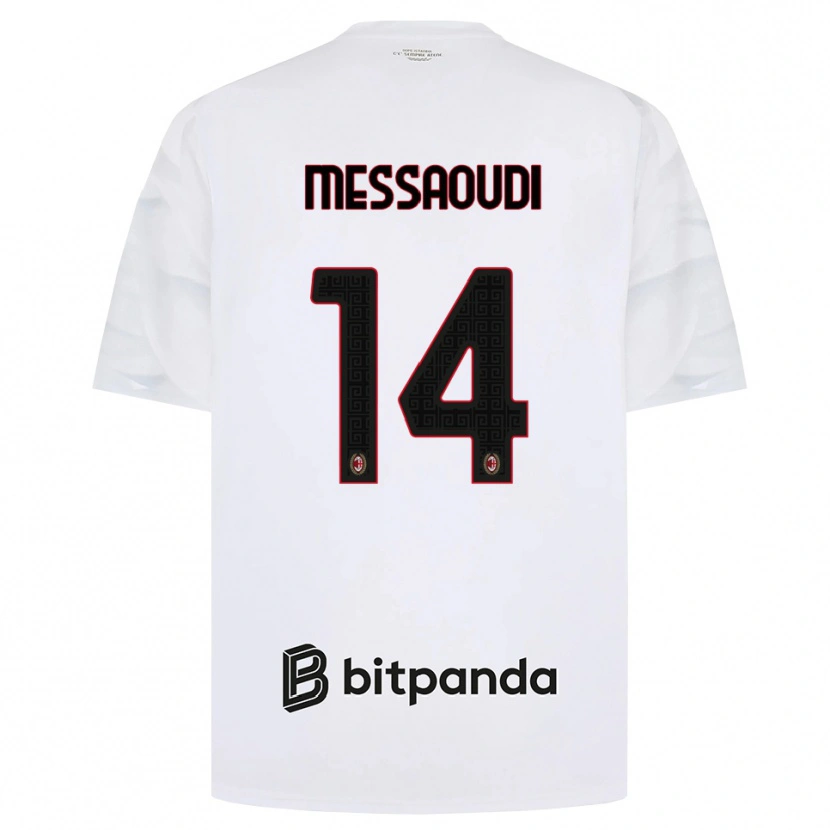 Danxen Dzieci Yanis Messaoudi #14 Biały Czerwony Czarny Wyjazdowa Koszulka 2026/27 Koszulki Klubowe