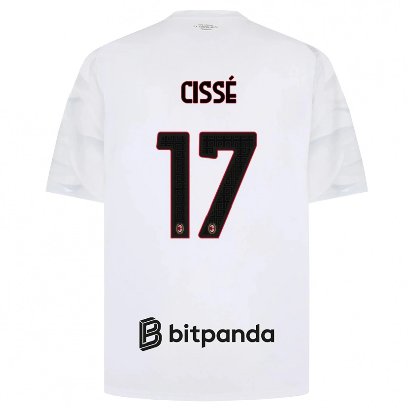 Danxen Dzieci Maiga-Hamadoun Cissé #17 Biały Czerwony Czarny Wyjazdowa Koszulka 2026/27 Koszulki Klubowe