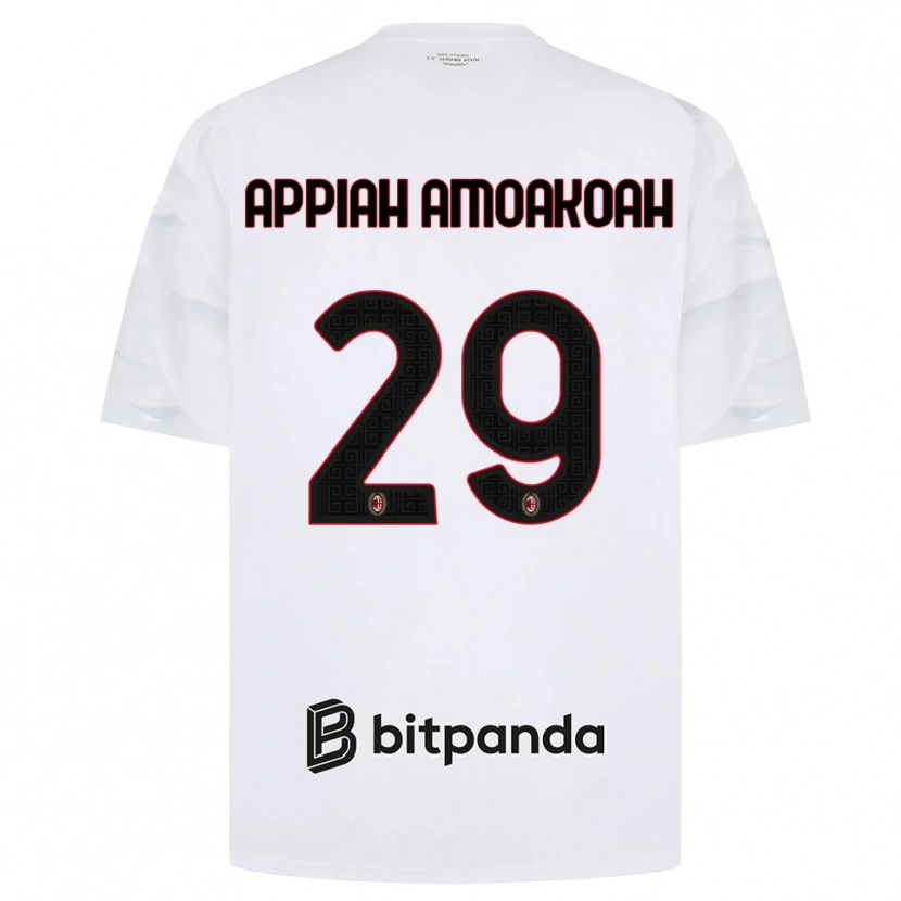 Danxen Dzieci Karen Appiah Amoakoah #29 Biały Czerwony Czarny Wyjazdowa Koszulka 2026/27 Koszulki Klubowe
