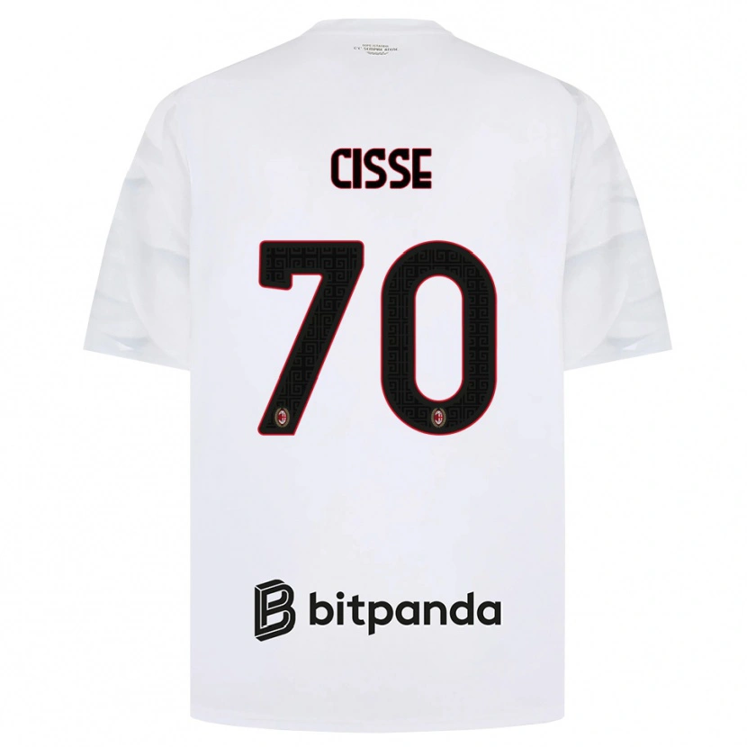 Danxen Dzieci Alphadjo Cissè #70 Biały Czerwony Czarny Wyjazdowa Koszulka 2026/27 Koszulki Klubowe