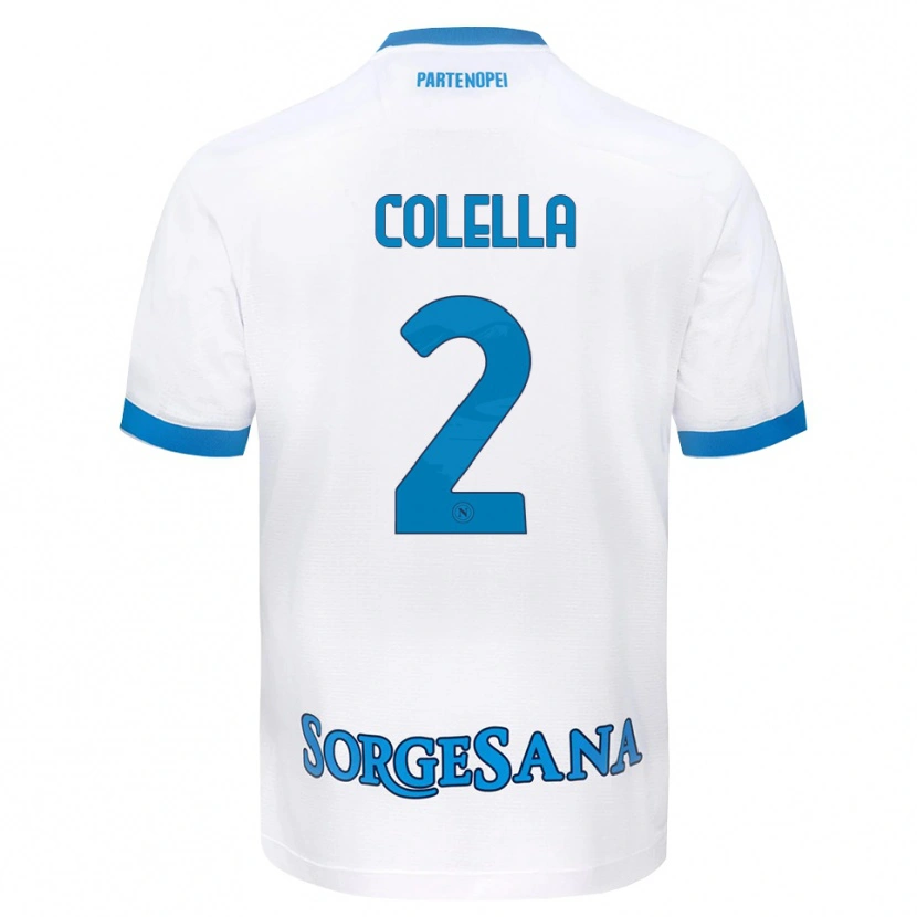 Danxen Dzieci Raffaele Colella #2 Biały Błękitny Wyjazdowa Koszulka 2026/27 Koszulki Klubowe