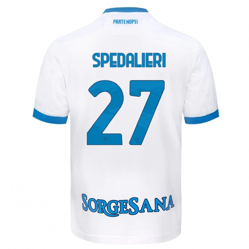 Danxen Dzieci Johnatan Andrea Spedalieri #27 Biały Błękitny Wyjazdowa Koszulka 2026/27 Koszulki Klubowe