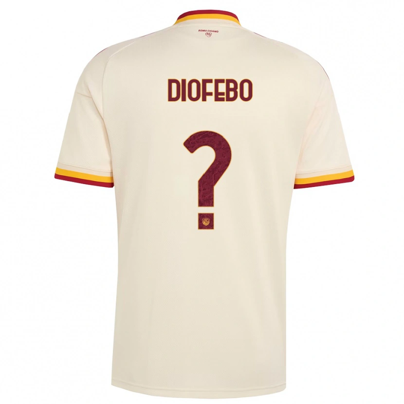 Danxen Dzieci Enzo Diofebo #0 Szampan Czerwony Żółty Wyjazdowa Koszulka 2026/27 Koszulki Klubowe