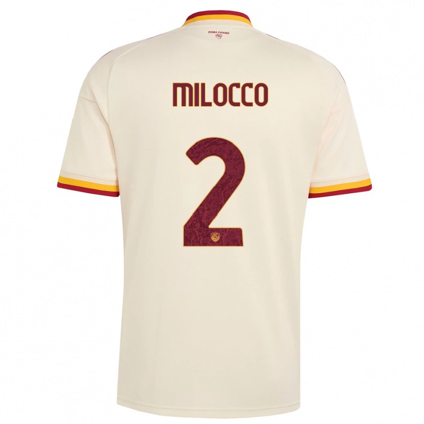 Danxen Dzieci Matias Milocco #2 Szampan Czerwony Żółty Wyjazdowa Koszulka 2026/27 Koszulki Klubowe