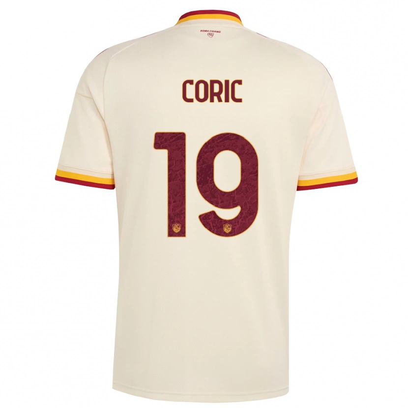 Danxen Dzieci Ante Coric #19 Szampan Czerwony Żółty Wyjazdowa Koszulka 2026/27 Koszulki Klubowe