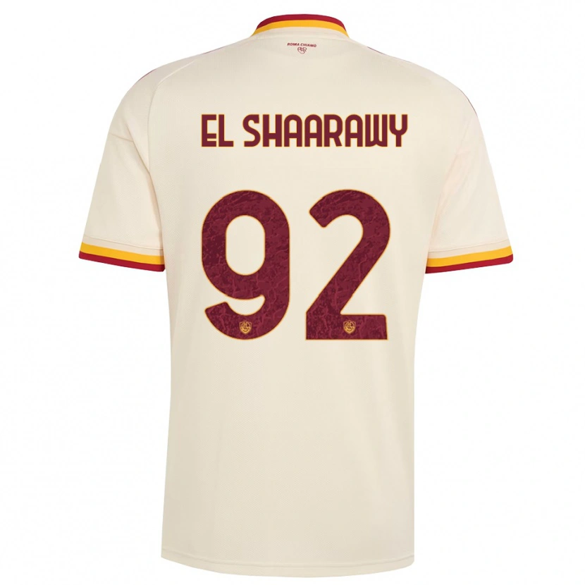 Danxen Dzieci Stephan El Shaarawy #92 Szampan Czerwony Żółty Wyjazdowa Koszulka 2026/27 Koszulki Klubowe