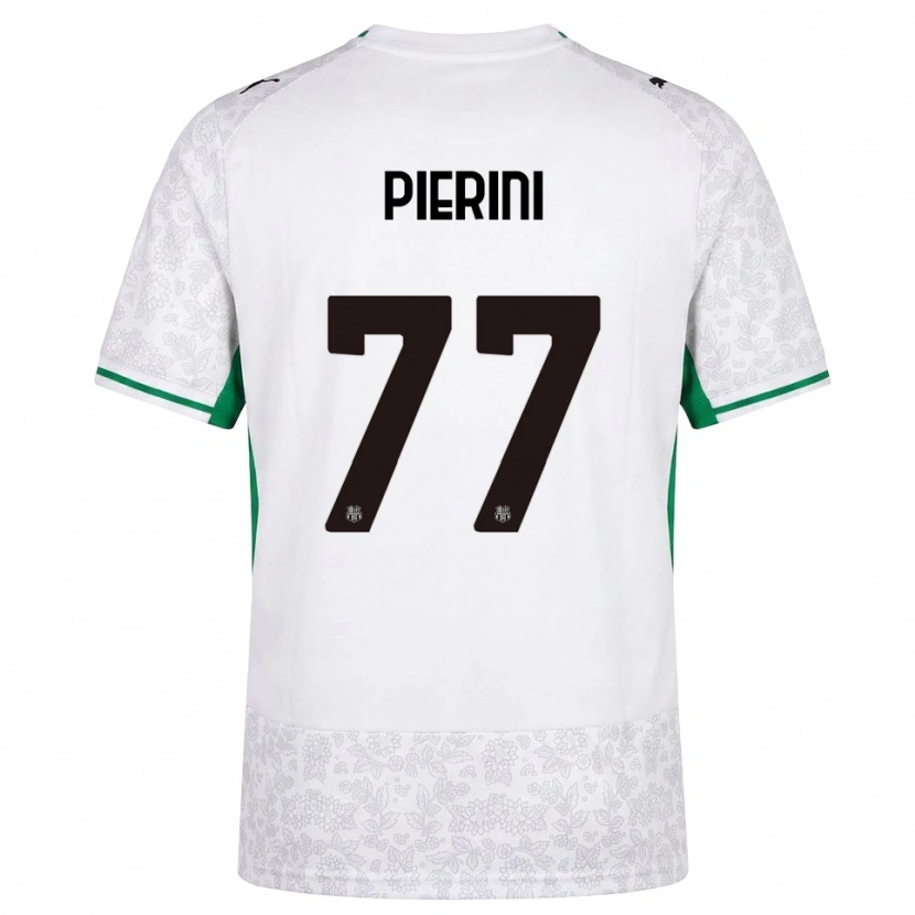 Danxen Dzieci Nicholas Pierini #77 Biały Czarny Zielony Wyjazdowa Koszulka 2026/27 Koszulki Klubowe