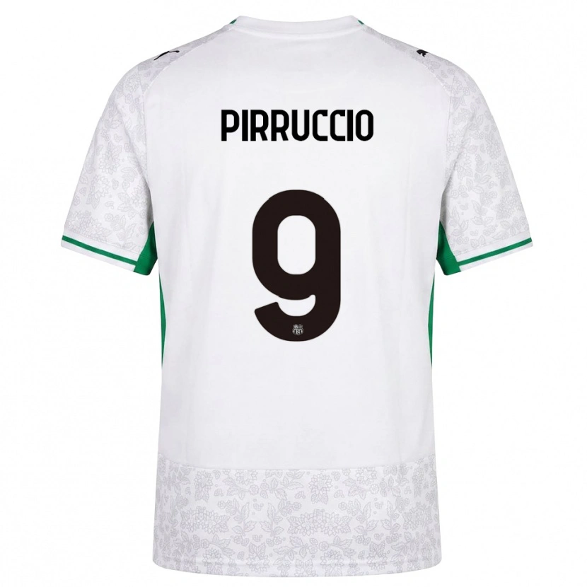 Danxen Dzieci Federico Pirruccio #9 Biały Czarny Zielony Wyjazdowa Koszulka 2026/27 Koszulki Klubowe